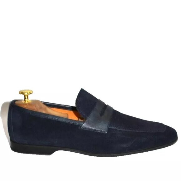 New! Magnanni Ramiro II Loafer Blue Suede Size 7 M 22405 DD411